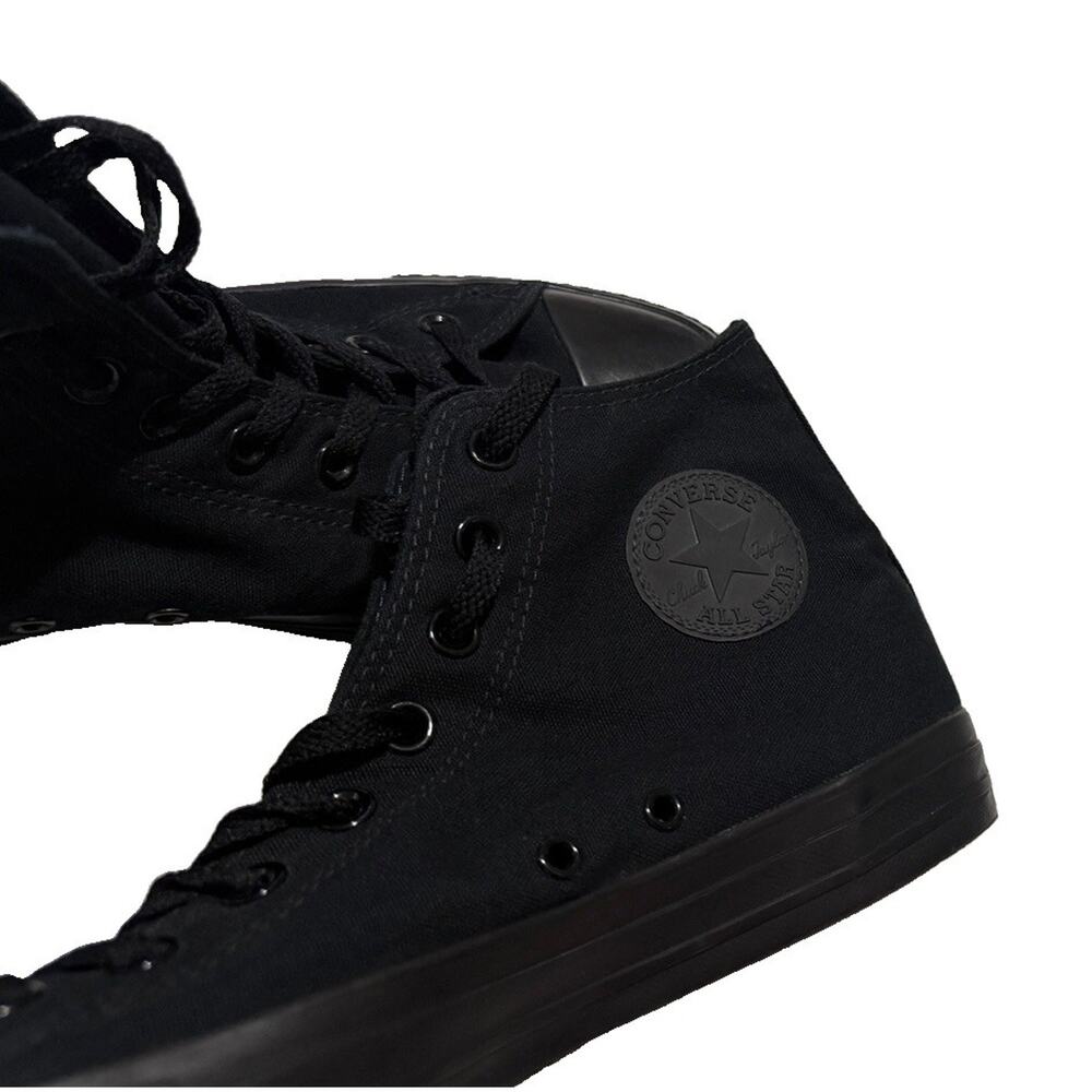 Converse Chuck Taylor All Black High Tops Sz 10 Sneakers Lace Up Canvas All Star - Picture 3 of 7